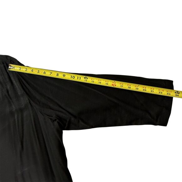 LOGO Lori Goldstein Duster Length Blazer Jacket Size 2x Long Sleeve Black! - Picture 9 of 14